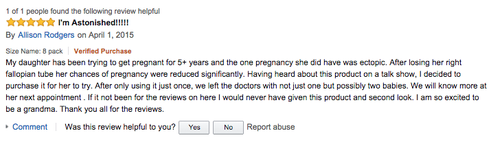 My daughter has been trying to get pregnant... "I'm Astonished!!!!!" - Conceive Plus®