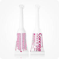 For Fertility Lubricant Duo Bundle the image of two Conceive Plus Fertility Lubricant 8x4g Pre-Filled Applicators with front and back views on a white background. The prefilled applicators are placed side by side and one is showing front of the tube while the other one showing back of the tube.