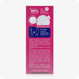 For Fertility Lubricant Duo Bundle the side view image of the box of Conceive Plus Fertility Lubricant 8x4g Pre-filled Applicators on white background. It contains information about Clinical Studies showing 99% viable sperm with the use of Conceive Plus Fertility Lubricant even after two hours. The box also contains information about Clinical use, Cautions, and Ingredients of the lubricant. The side of the box also contains a small blue box with suggestions to use it with Conceive Plus Multi-use tube.