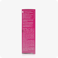 The side view image of the box of Conceive Plus Fertility Lubricant 3x4g Pre-filled Lubricants on a white background. The side of the box contains information about the qualities that makes it best for using by couple trying to conceive. It also contains information about indications and directions to use. The box of the product is placed in the center of the frame